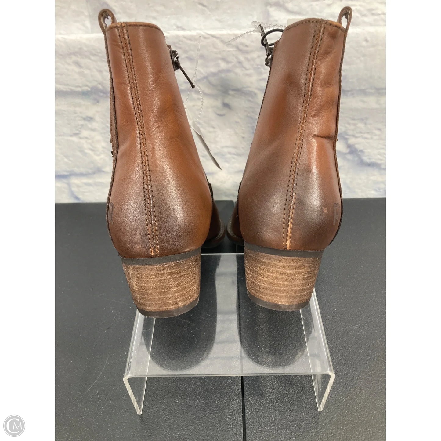 Boots Leather By Clothes Mentor In Brown, Size: 7