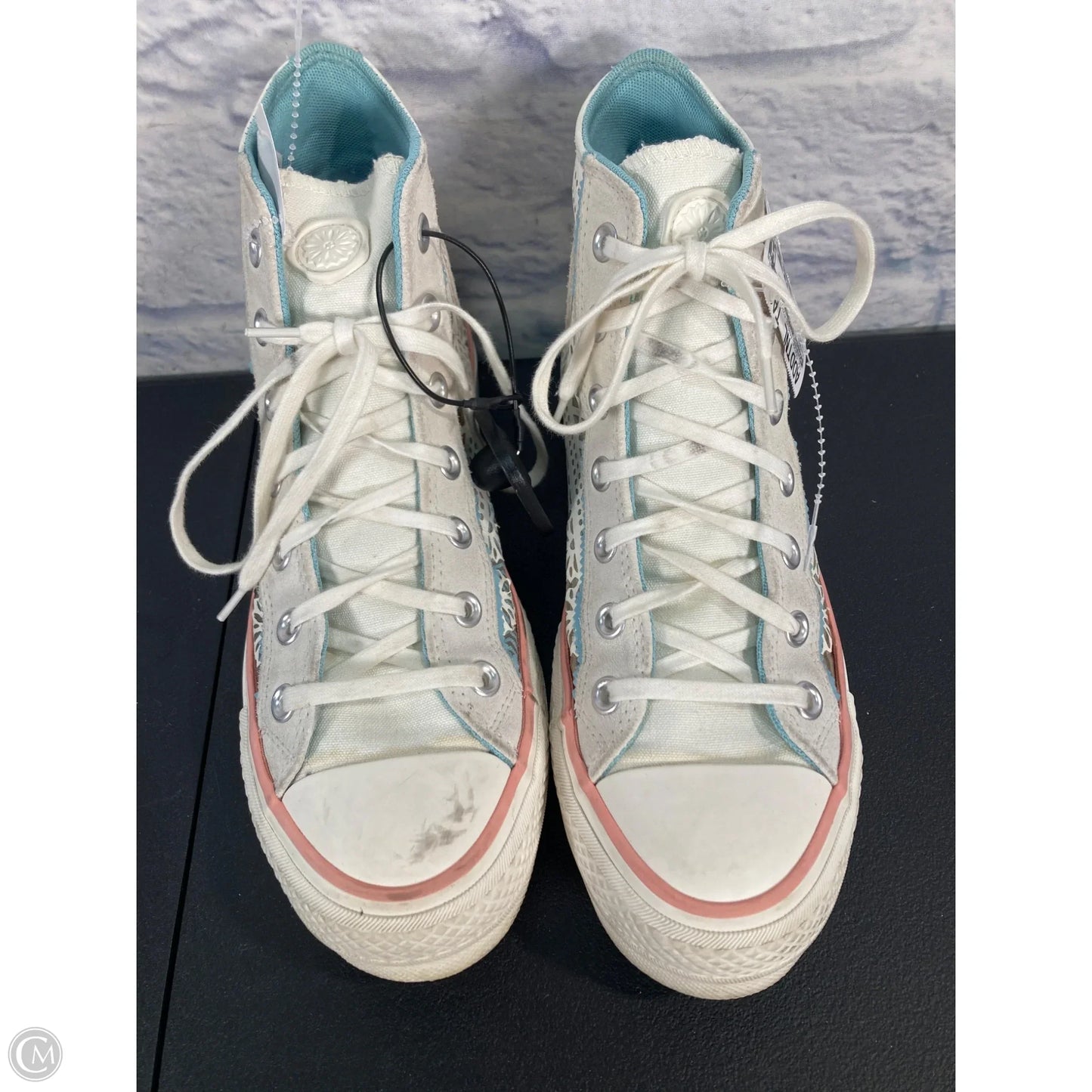 Shoes Sneakers Platform By Converse In Blue & Pink, Size: 8