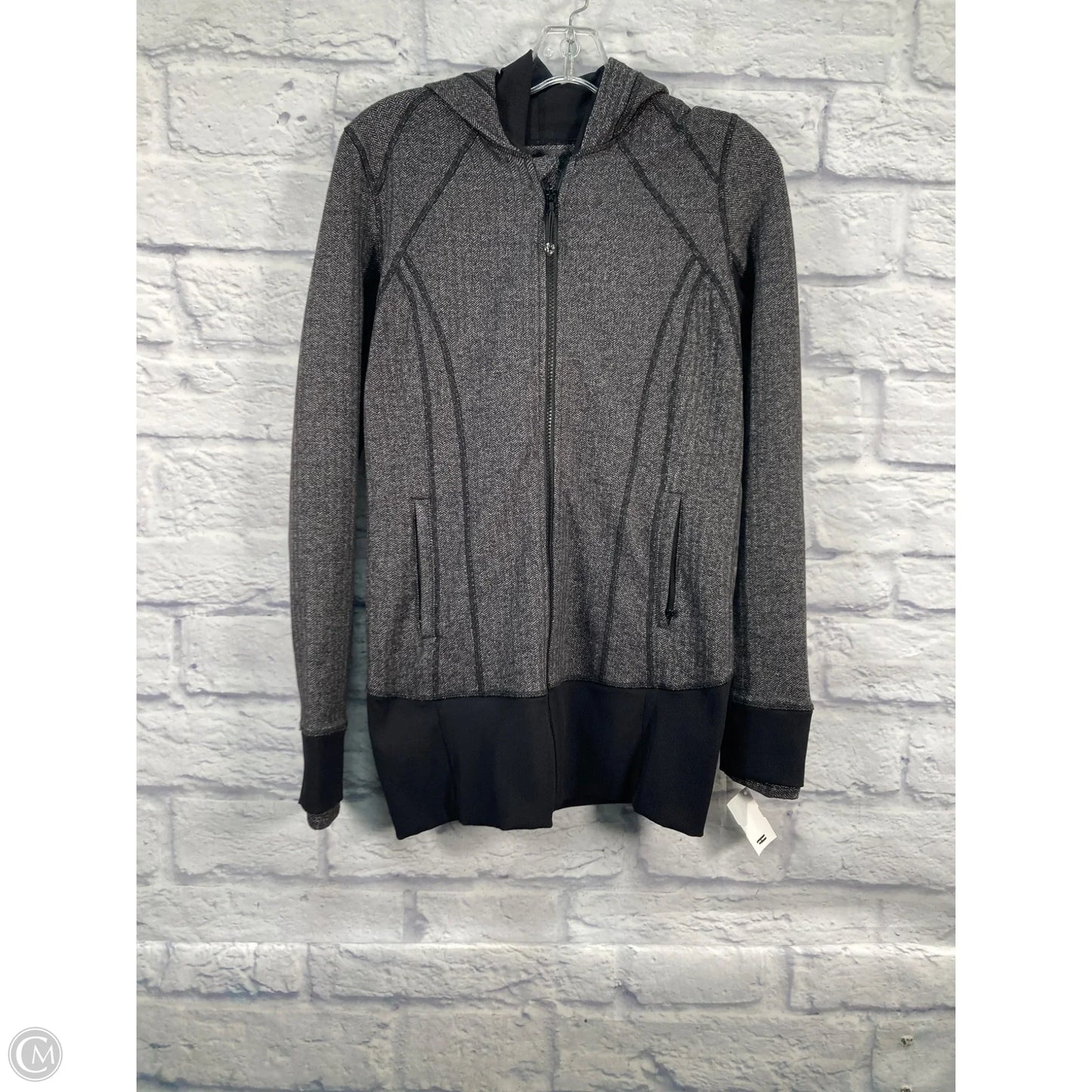 Athletic Jacket By Lululemon In Grey, Size: S