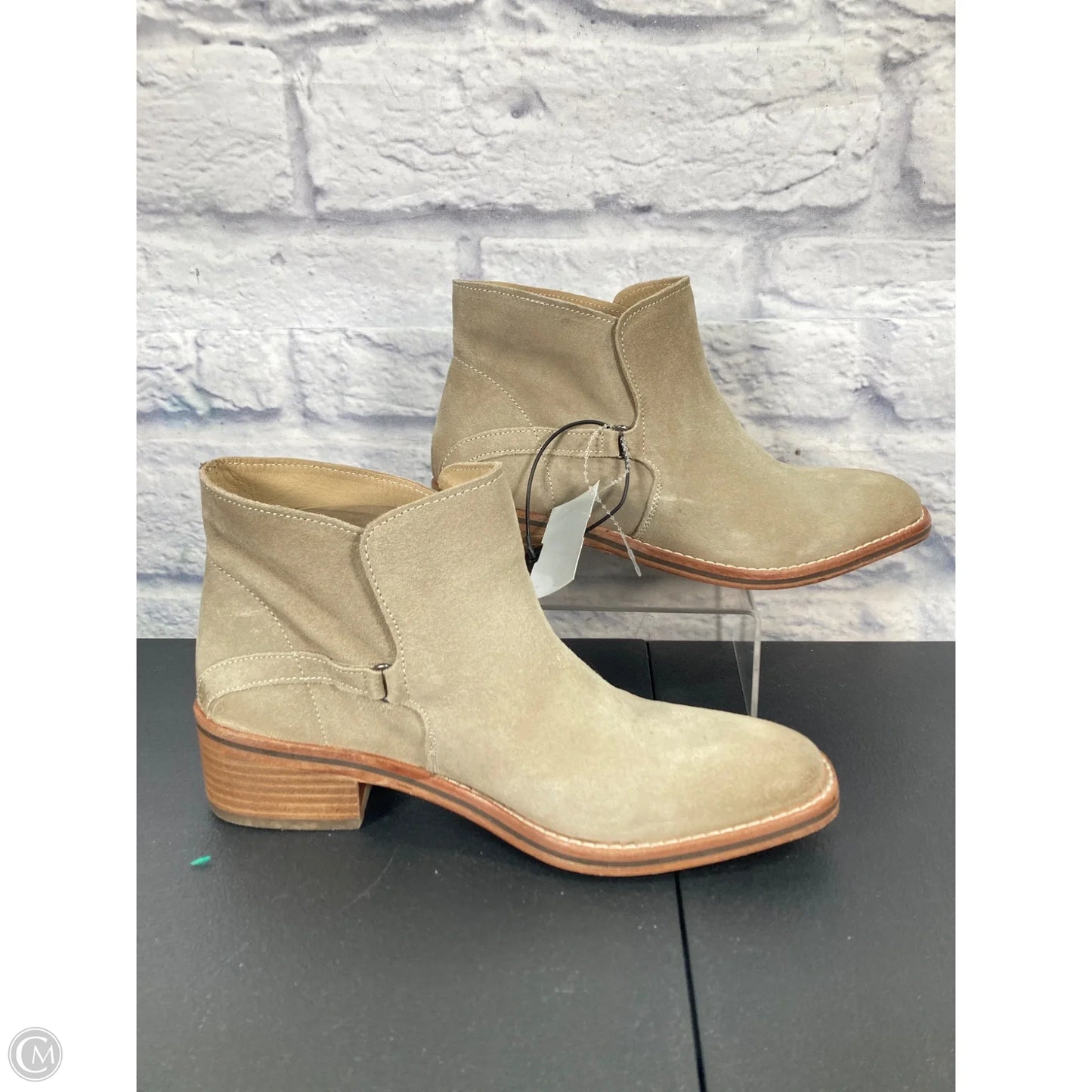 Boots Ankle Heels By Diba In Beige, Size: 8.5