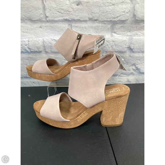 Shoes Heels Block By Toms In Brown & Pink, Size: 8