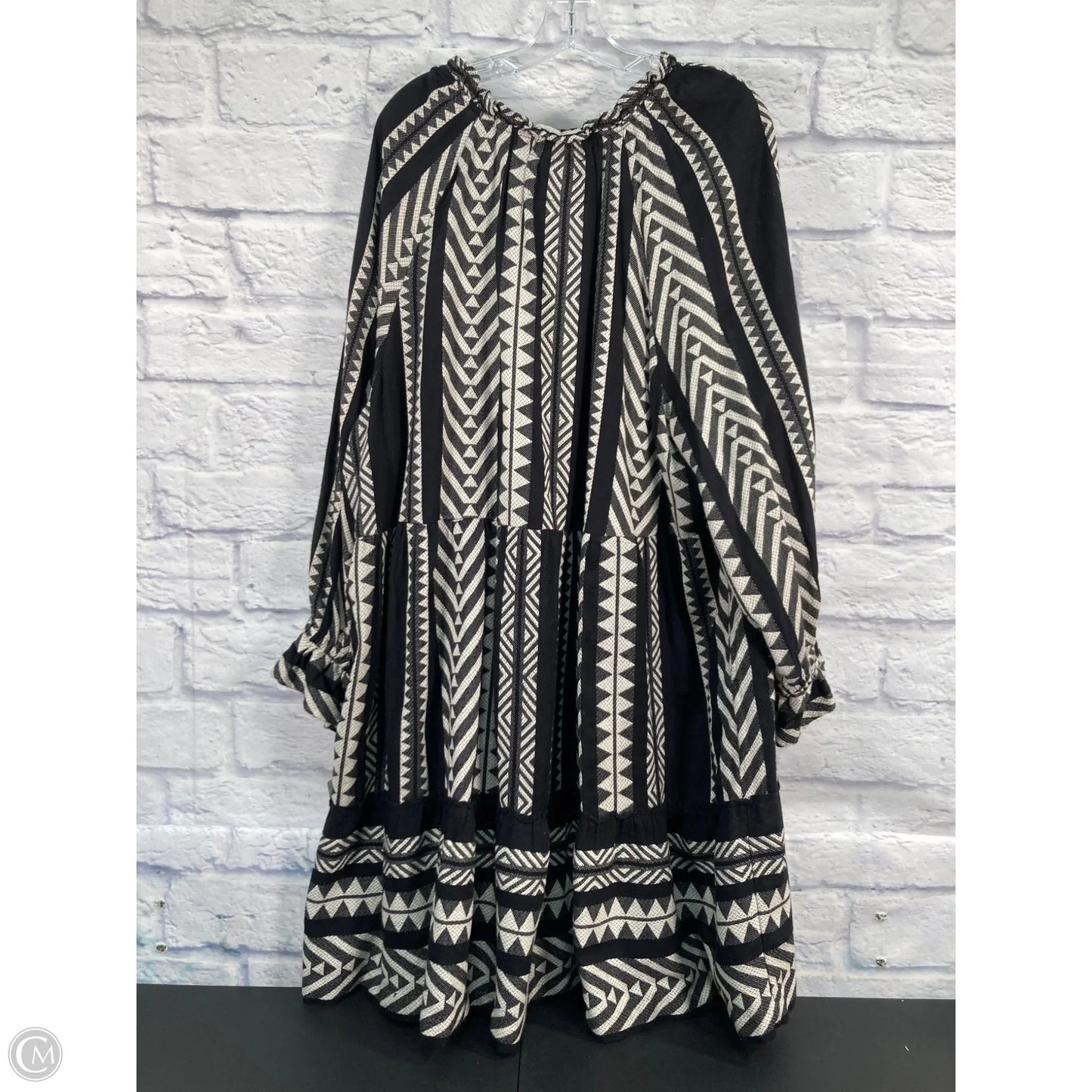 Dress Casual Short By Maeve In Black & White, Size: 2x