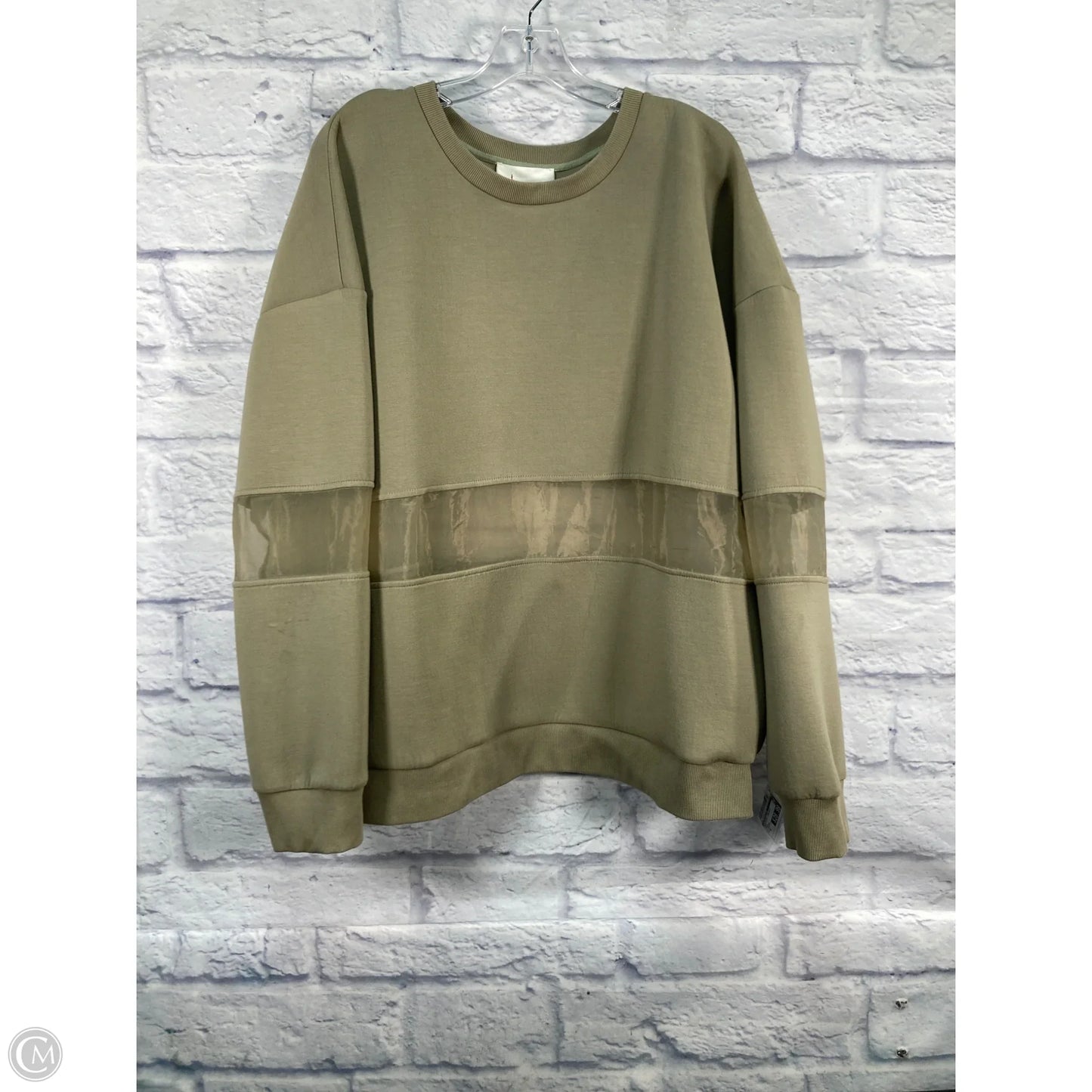 Sweatshirt Crewneck By Anthropologie In Green, Size: Xl