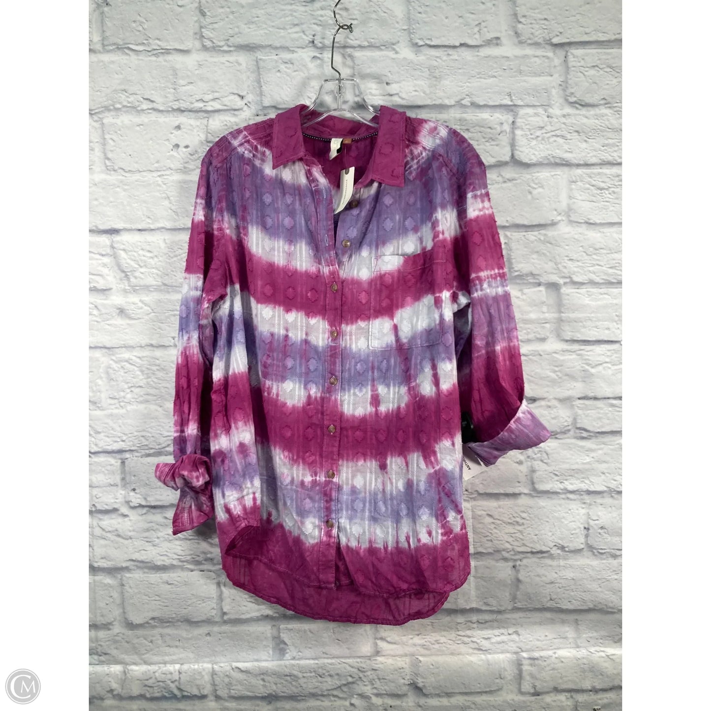 Top Long Sleeve By Pilcro In Purple, Size: L