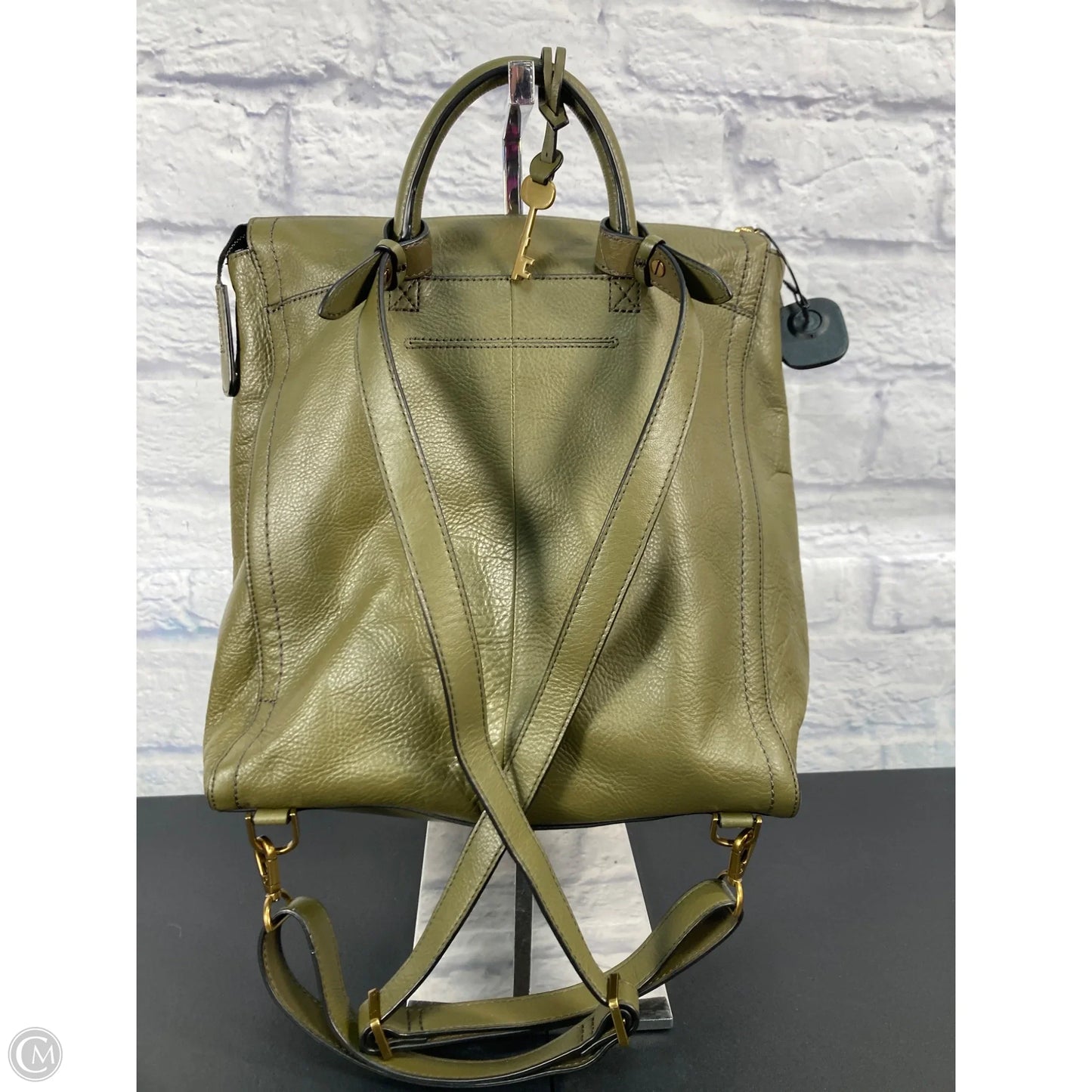 Backpack Leather By Fossil, Size: Large