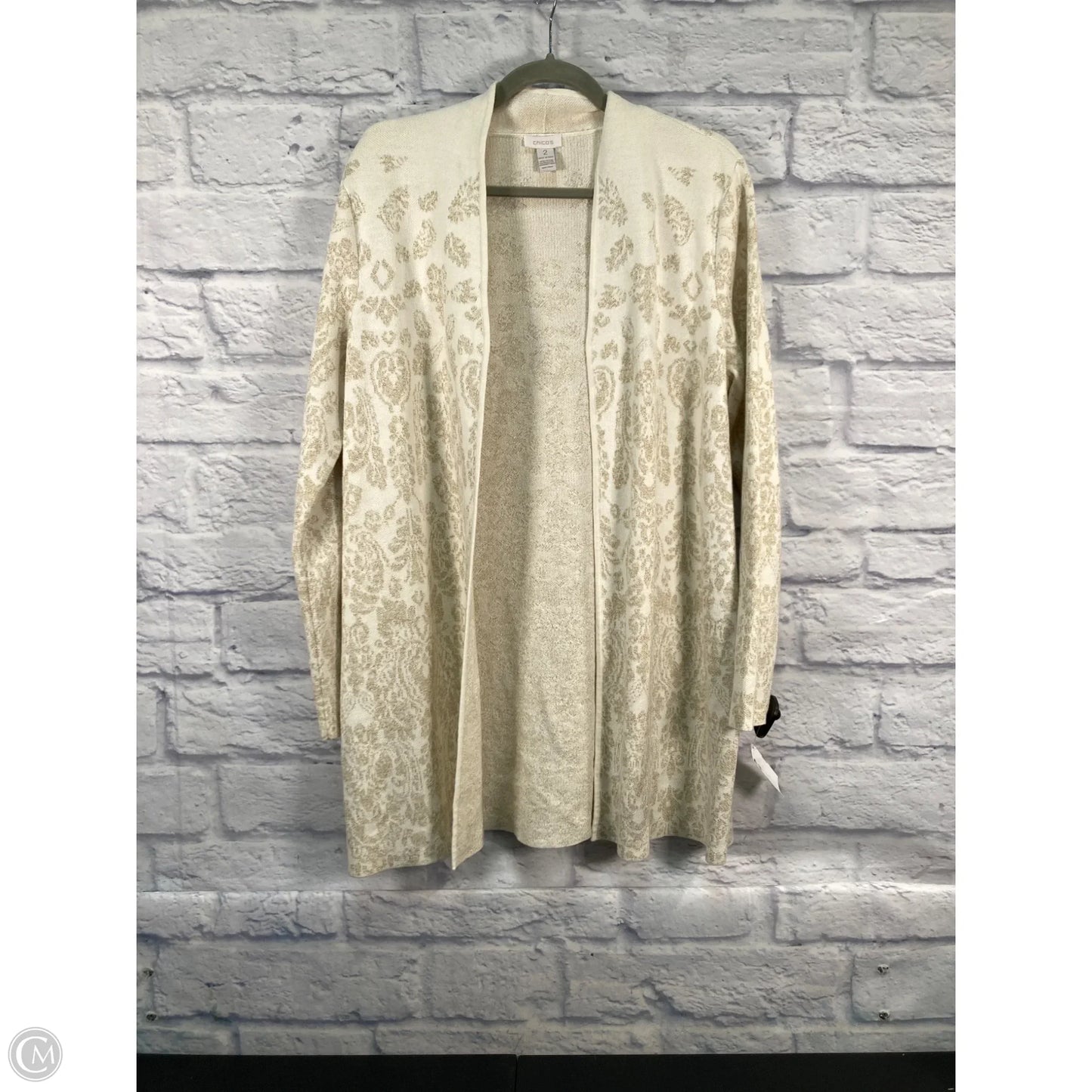 Sweater Cardigan By Chicos In Cream, Size: L