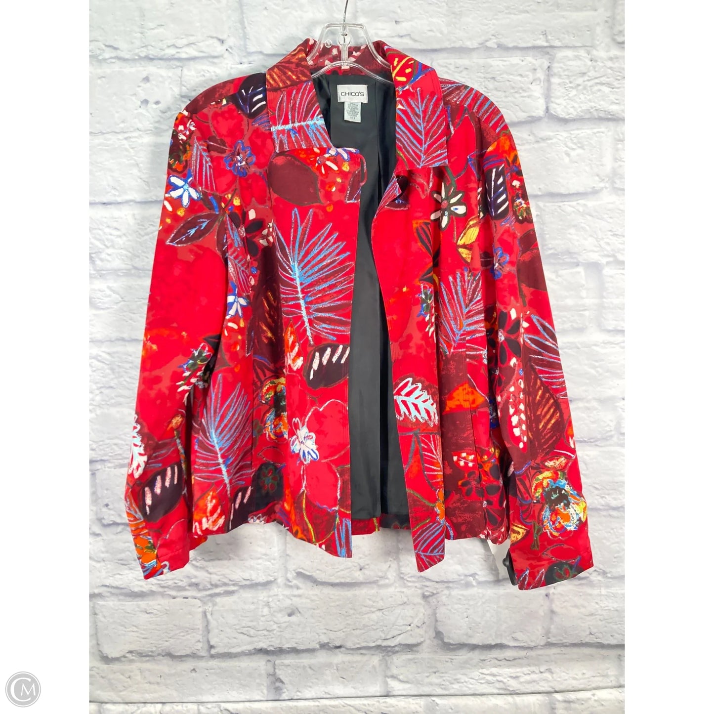 Blazer By Chicos In Red, Size: L