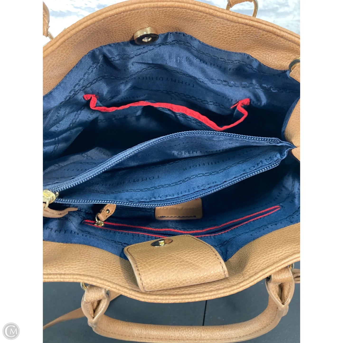 Handbag Leather By Tommy Hilfiger, Size: Medium