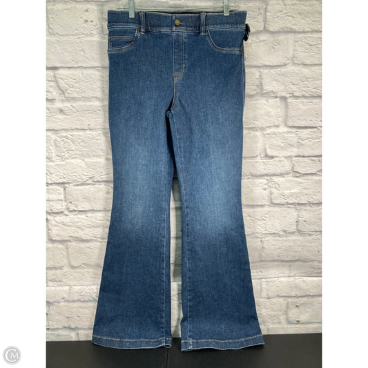 Jeans Flared By Spanx In Blue Denim, Size: 12