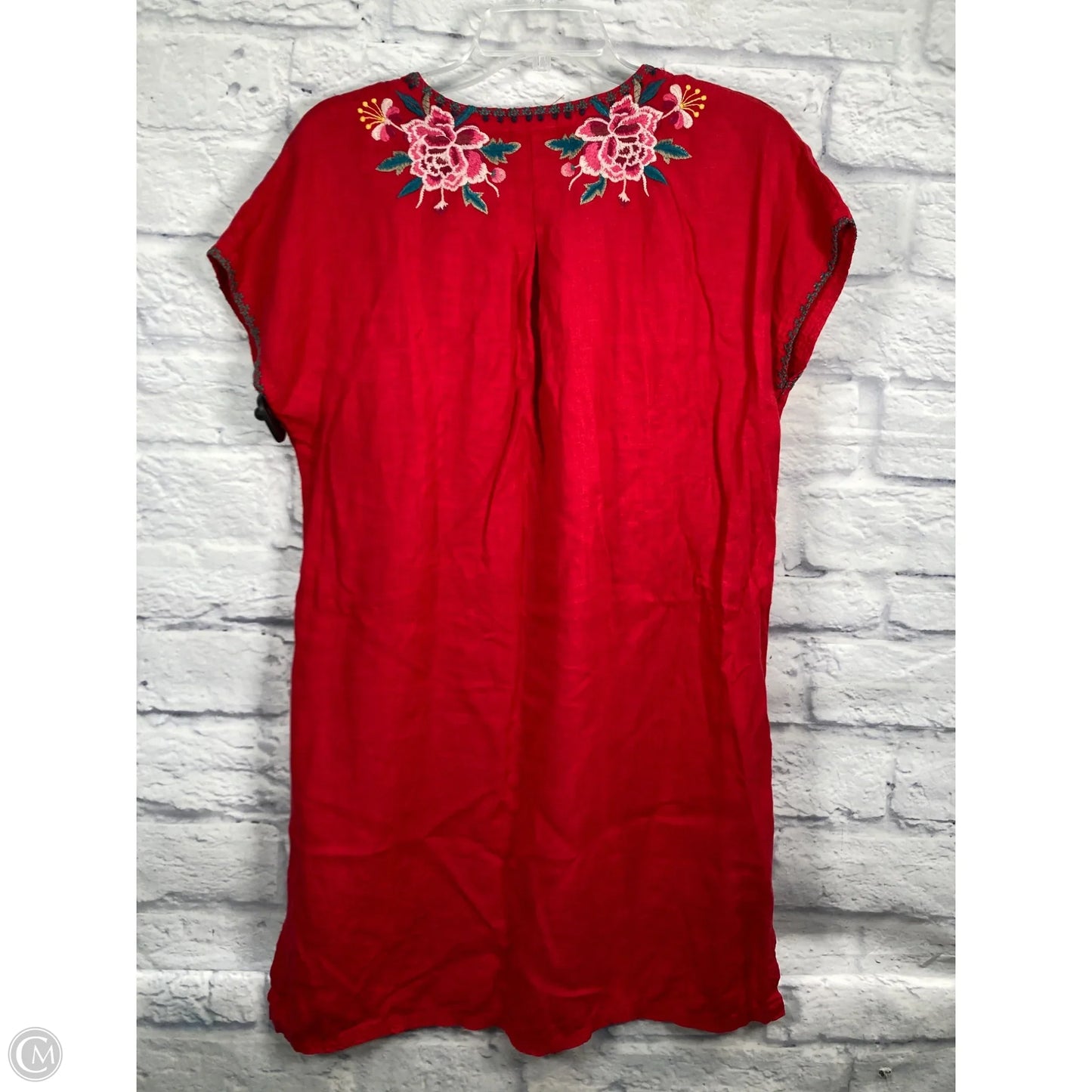 Dress Designer By Johnny Was In Red, Size: S