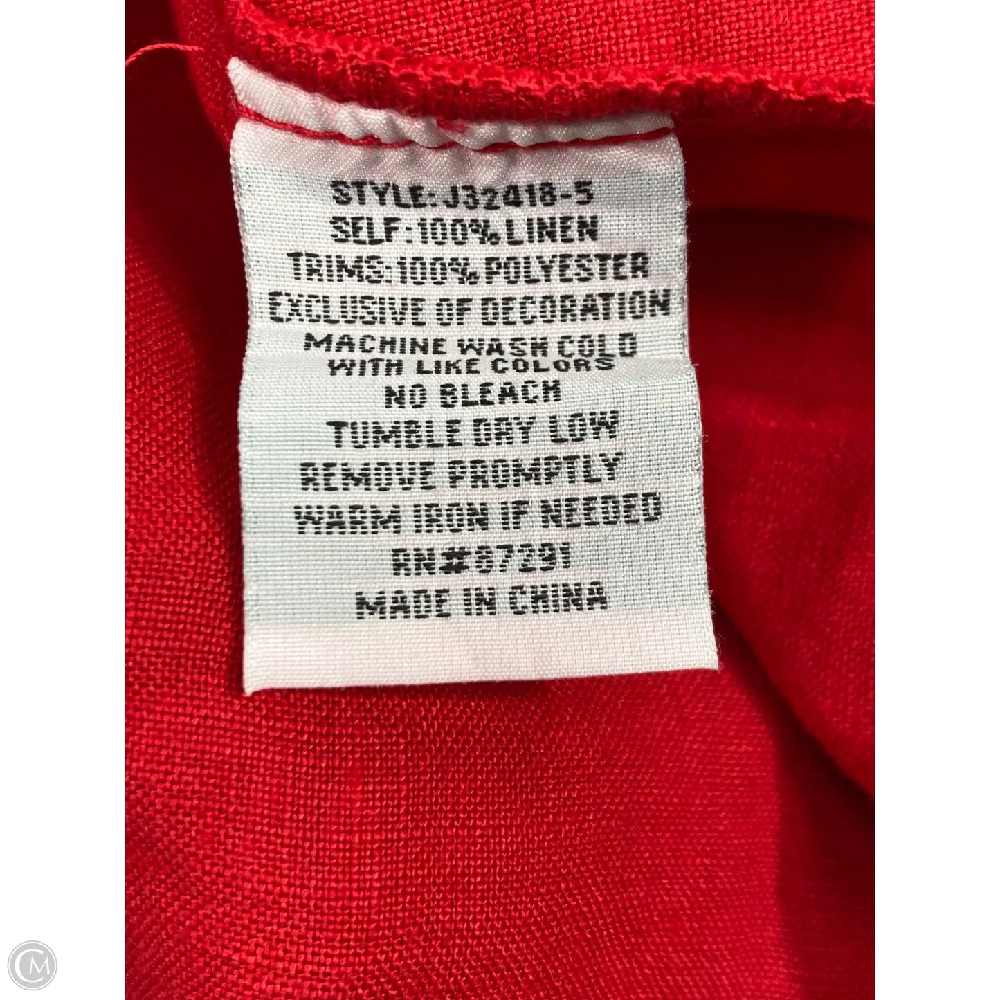 Dress Designer By Johnny Was In Red, Size: S