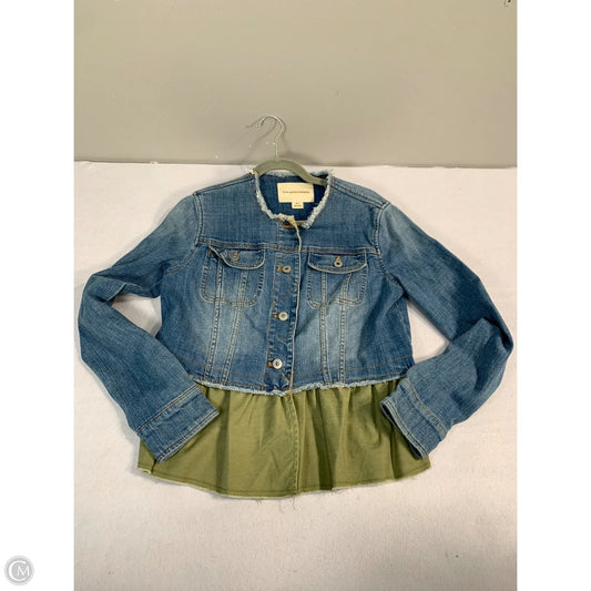 Jacket Denim By Pilcro In Blue & Green, Size: S