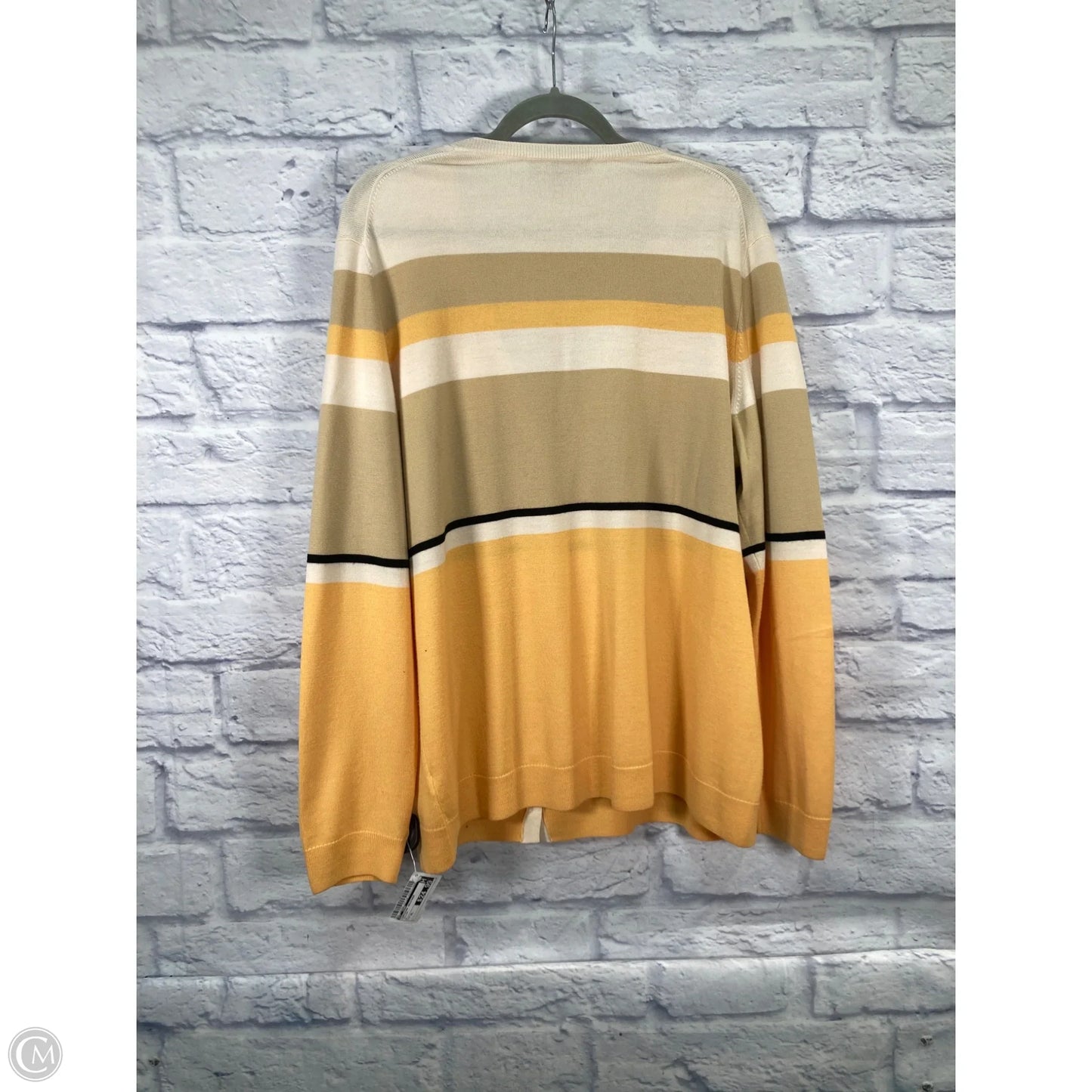 Cardigan Designer By St. John In Yellow, Size: Xl