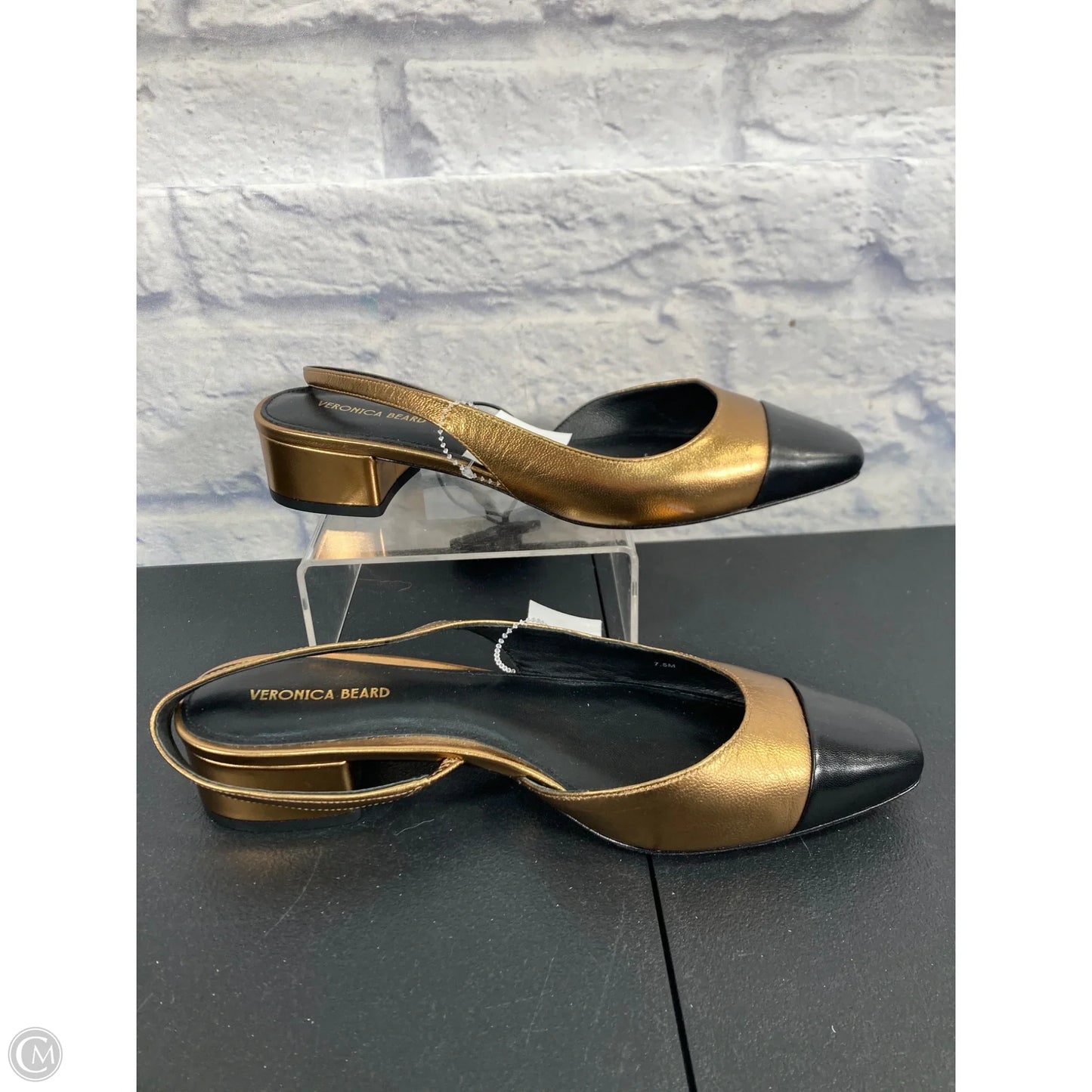 Shoes Heels Kitten By Veronica Beard In Bronze, Size: 7.5
