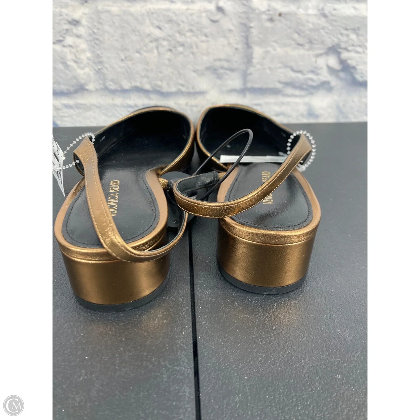 Shoes Heels Kitten By Veronica Beard In Bronze, Size: 7.5