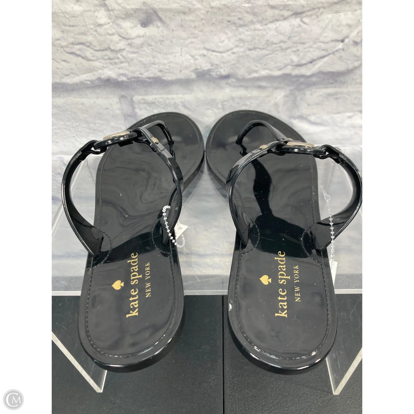 Sandals Designer By Kate Spade In Black, Size: 8