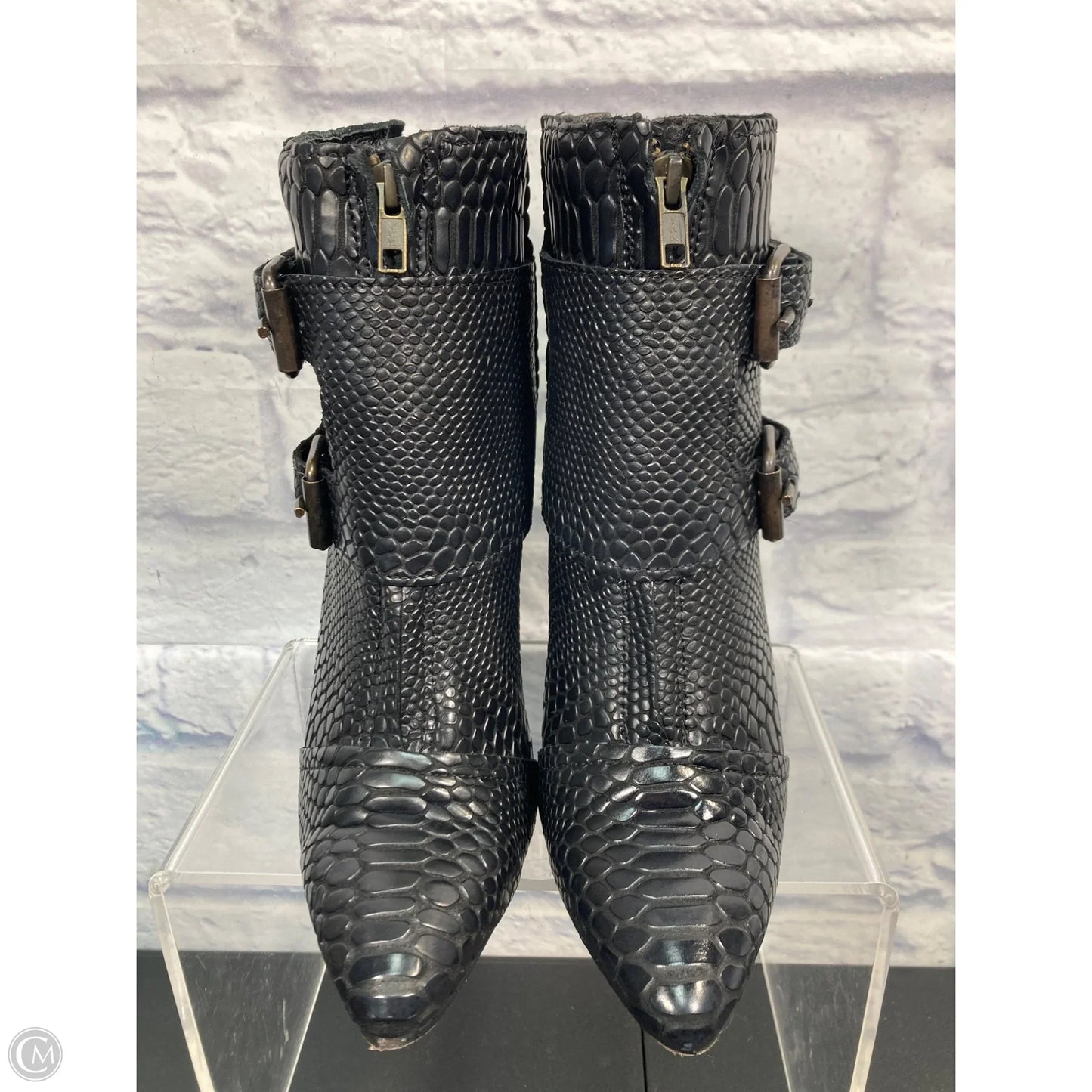 Boots Ankle Heels By Freebird In Black, Size: 8
