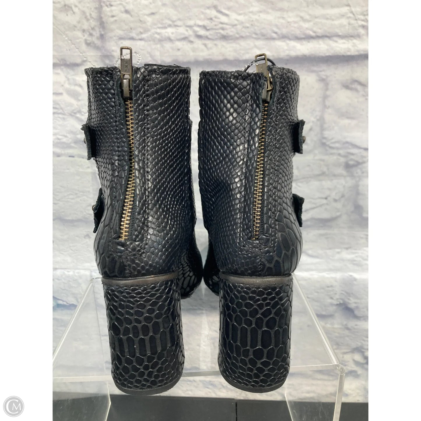 Boots Ankle Heels By Freebird In Black, Size: 8