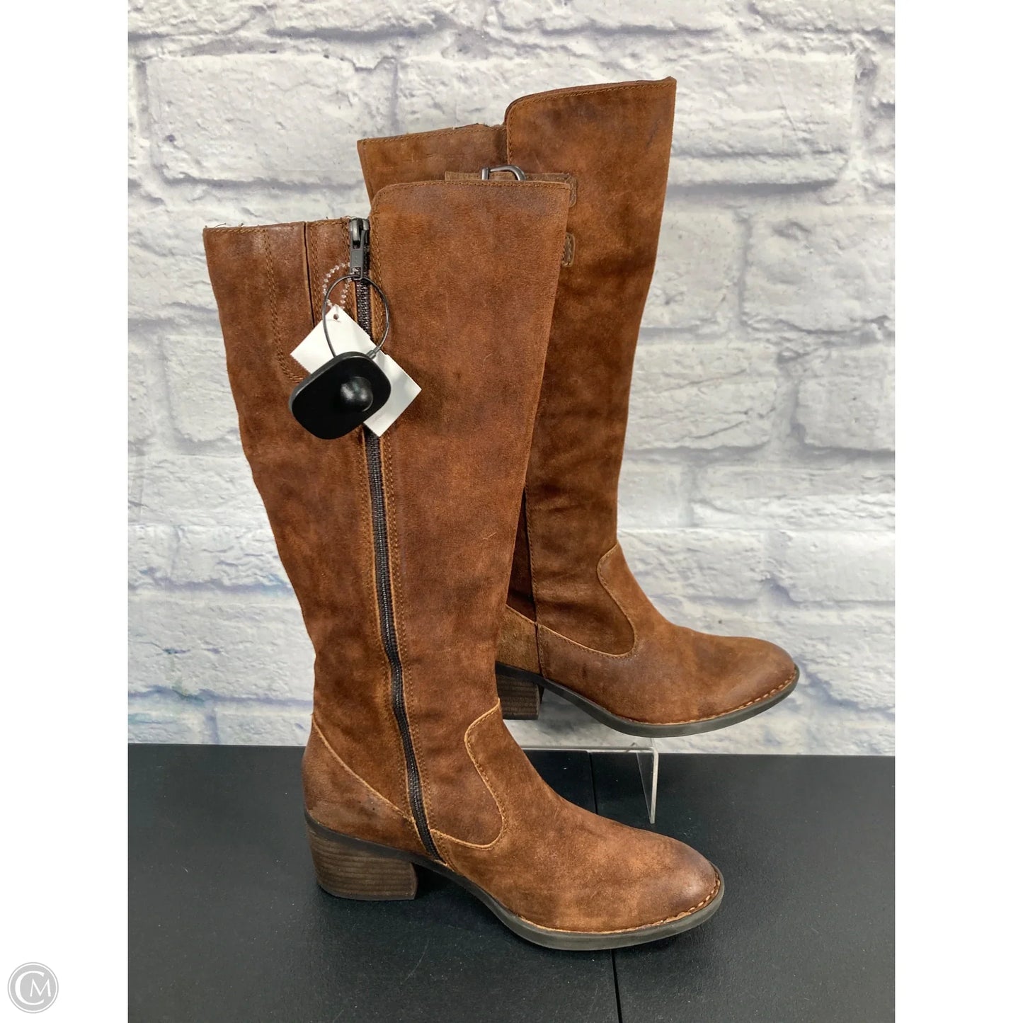 Boots Mid-calf Heels By Born In Brown, Size: 8.5