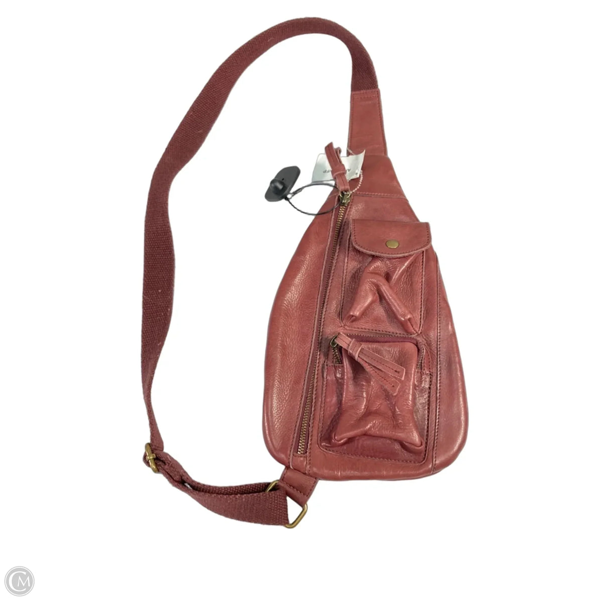 Crossbody Leather By Free People, Size: Medium