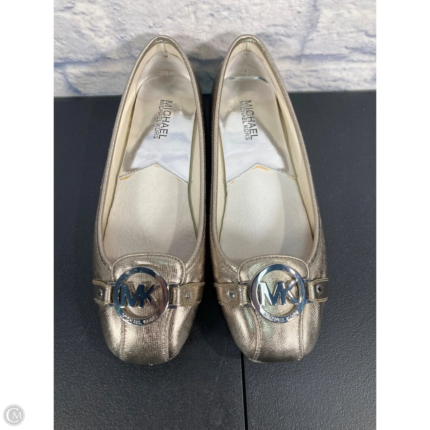 Shoes Flats By Michael By Michael Kors In Gold, Size: 8