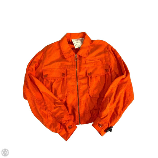 Jacket Moto By Anthropologie In Orange, Size: S