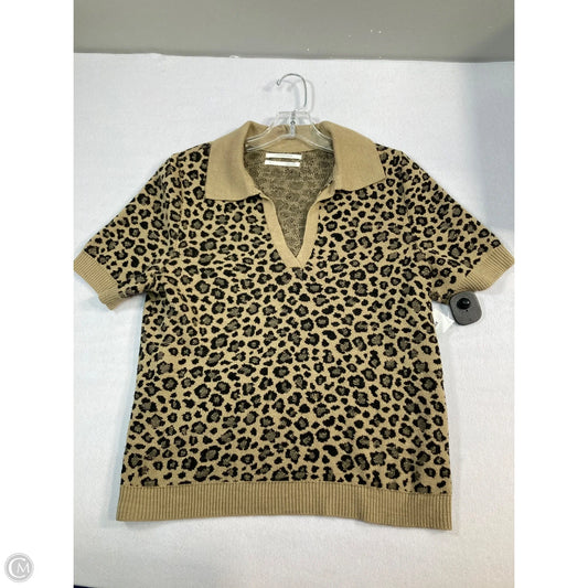 Sweater Short Sleeve By Anthropologie In Animal Print, Size: S