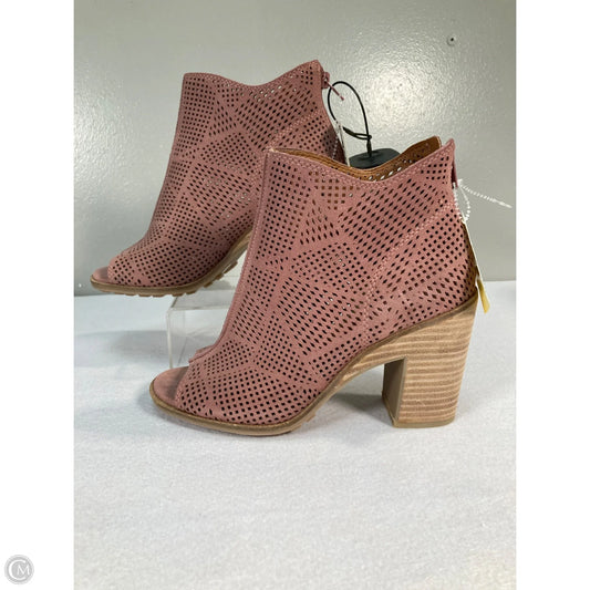 Boots Ankle Heels By Lucky Brand In Pink, Size: 8.5
