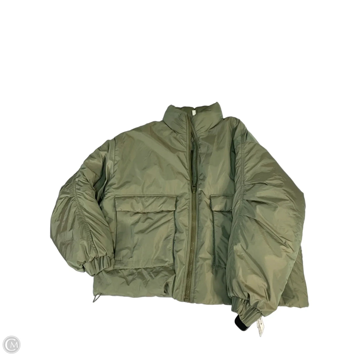 Jacket Puffer & Quilted By Fabletics In Green, Size: M