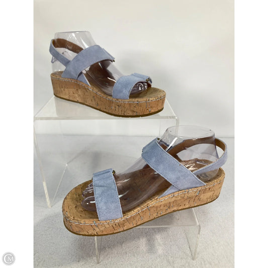 Sandals Heels Platform By Born In Blue & Brown, Size: 8