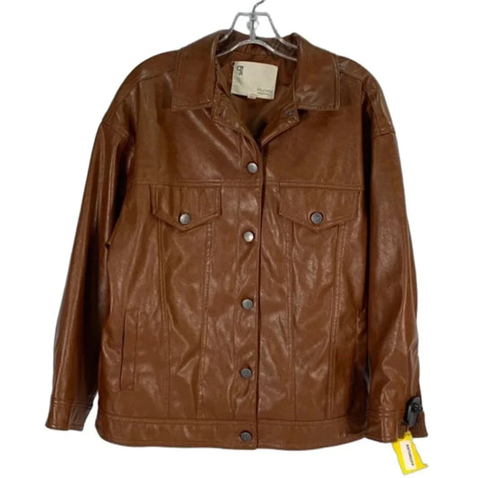 Jacket Other By Pilcro In Brown, Size: Xs