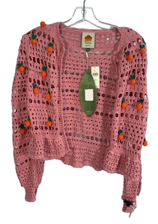 Cardigan Designer By Farm Rio In Pink, Size: Xxs