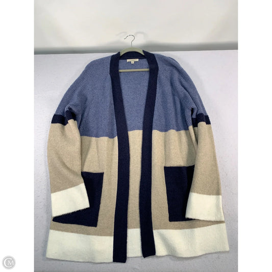 Cardigan By Liverpool In Blue & Tan, Size: Xl