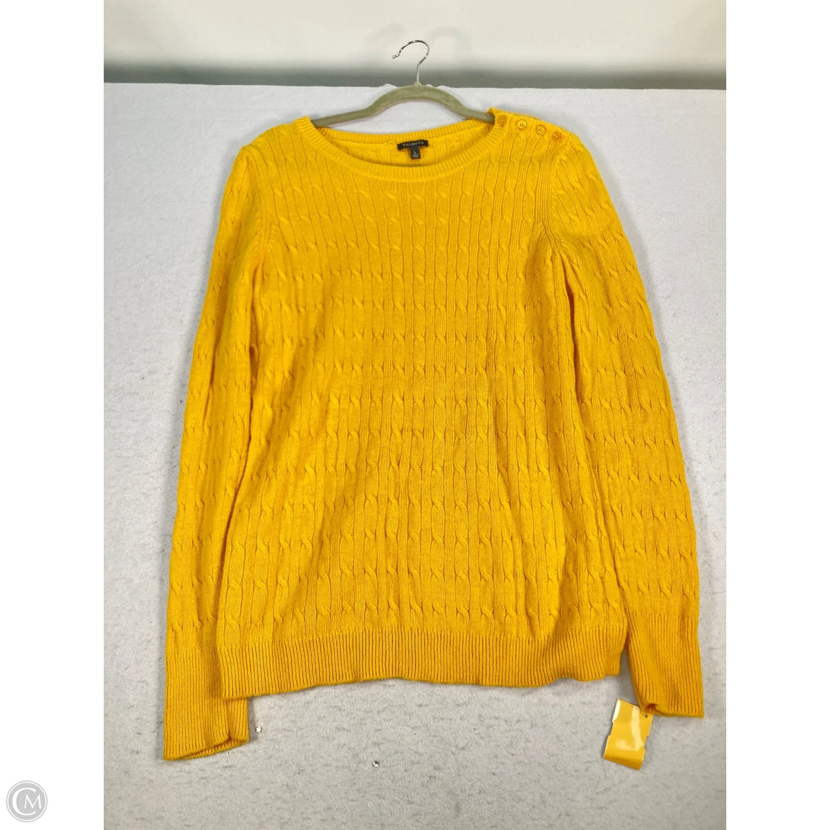 Sweater By Talbots In Yellow, Size: L
