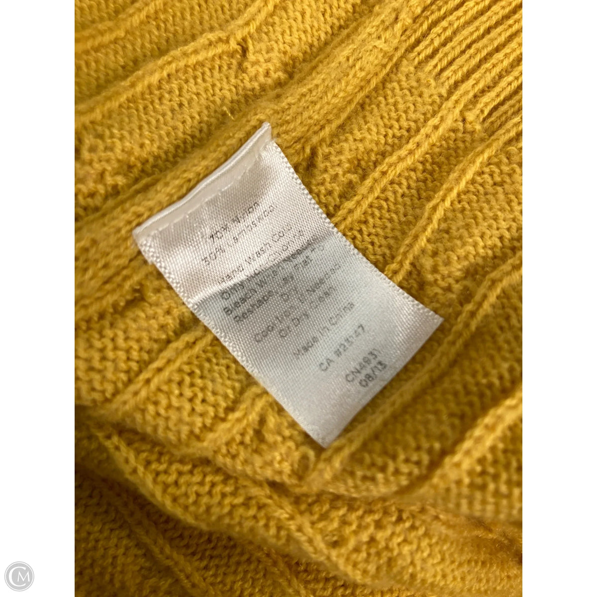 Sweater By Talbots In Yellow, Size: L
