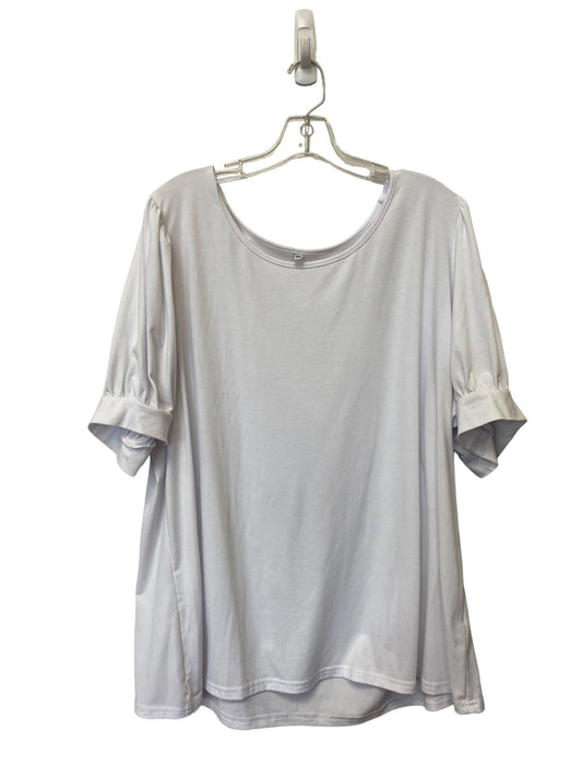 White Top Short Sleeve Basic Clothes Mentor, Size 3x