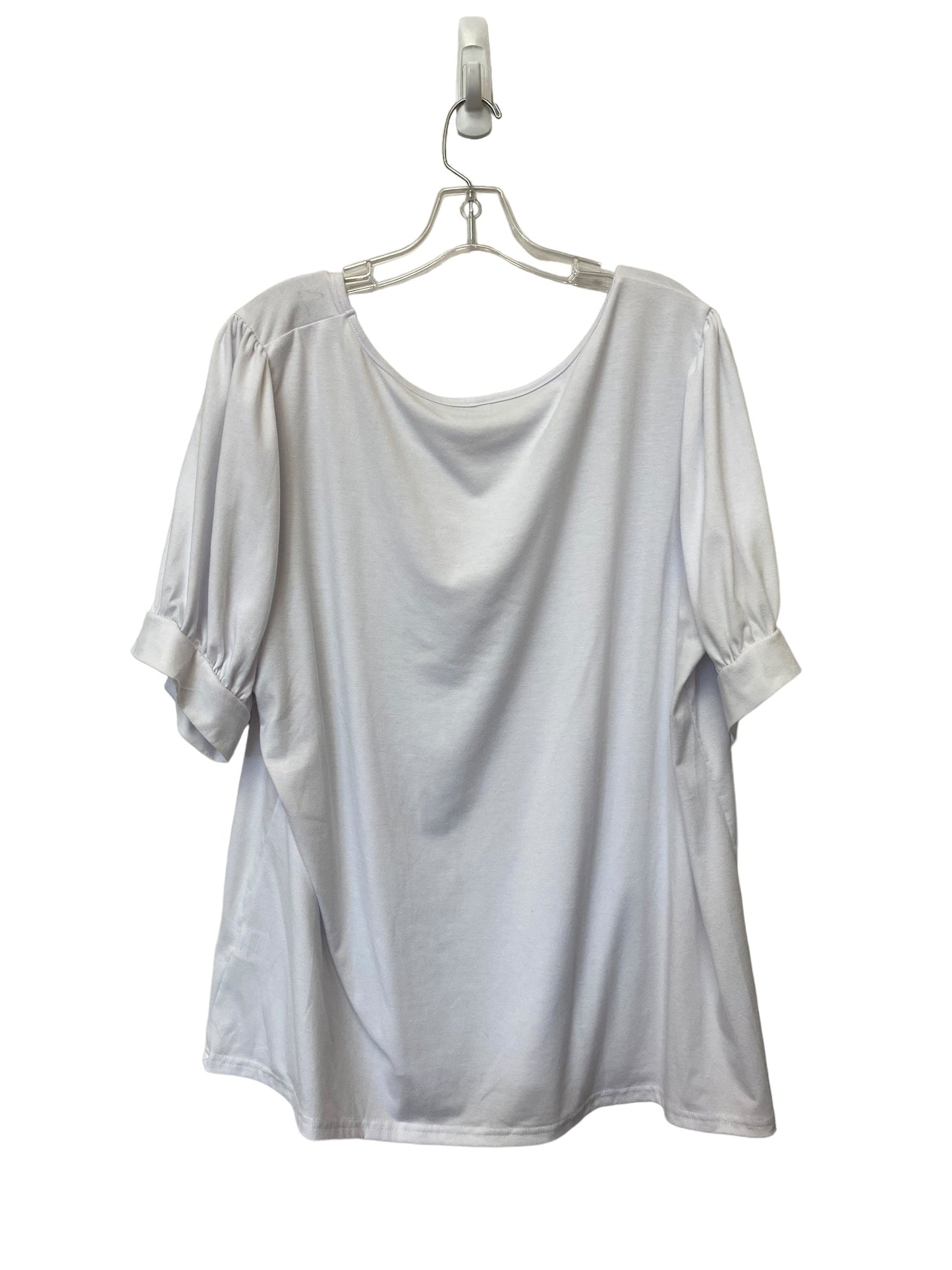 White Top Short Sleeve Basic Clothes Mentor, Size 3x
