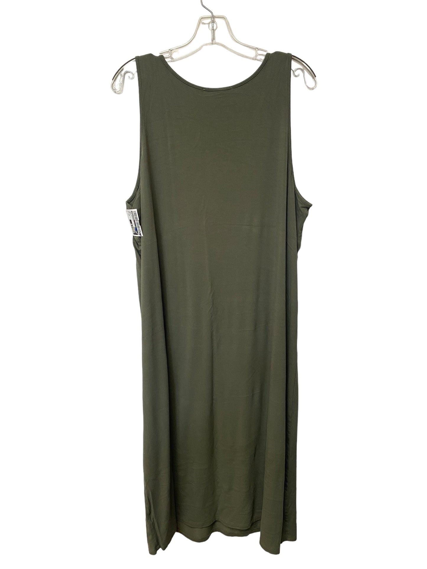 Green Top Sleeveless Basic Philosophy, Size 2x