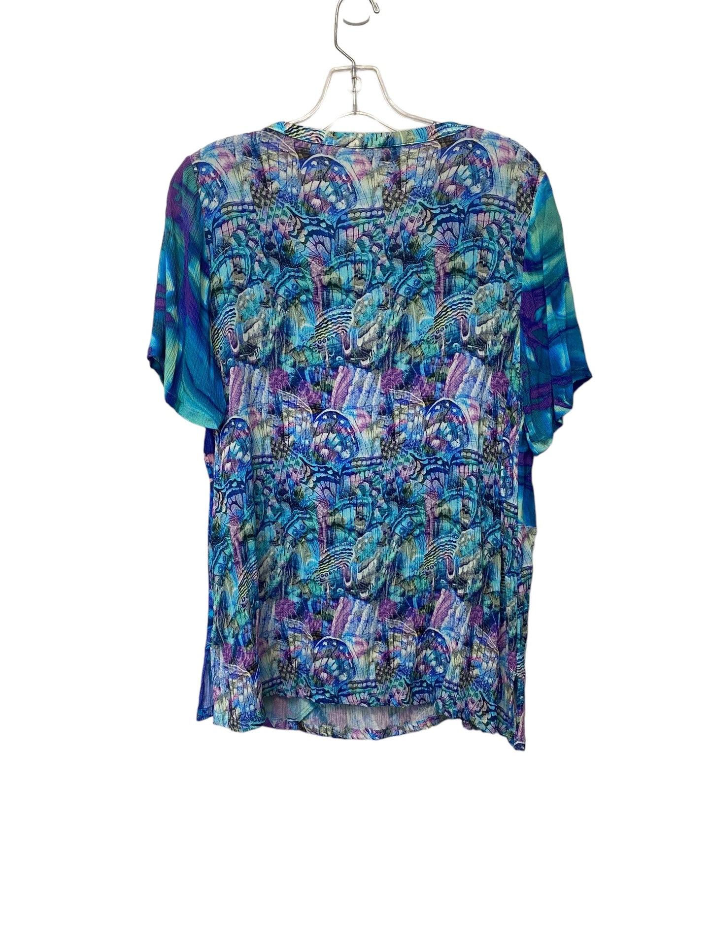 Multi-colored Top Short Sleeve Soft Surroundings, Size M