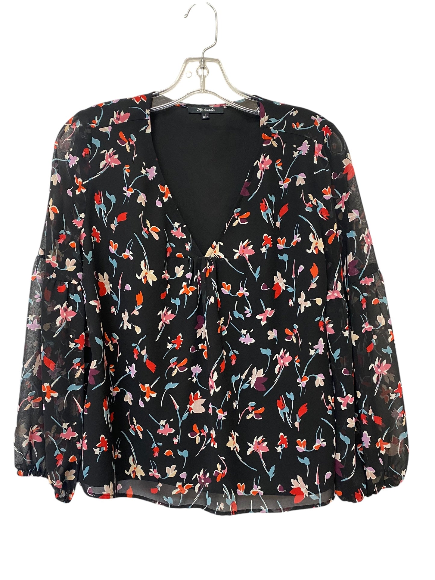 Top Long Sleeve By Madewell In Floral Print, Size: S