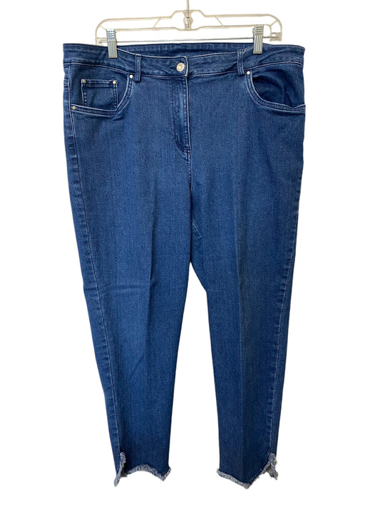 Jeans Cropped By Ruby Rd In Blue Denim, Size: 16