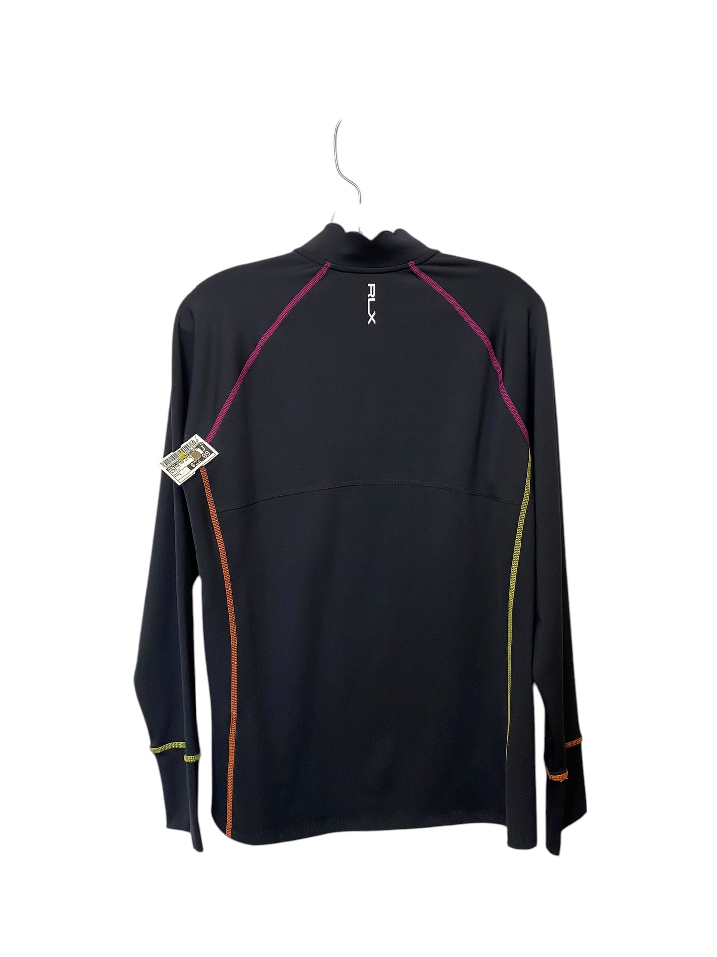 Athletic Top Long Sleeve Collar By Ralph Lauren Black Label In Black, Size: L