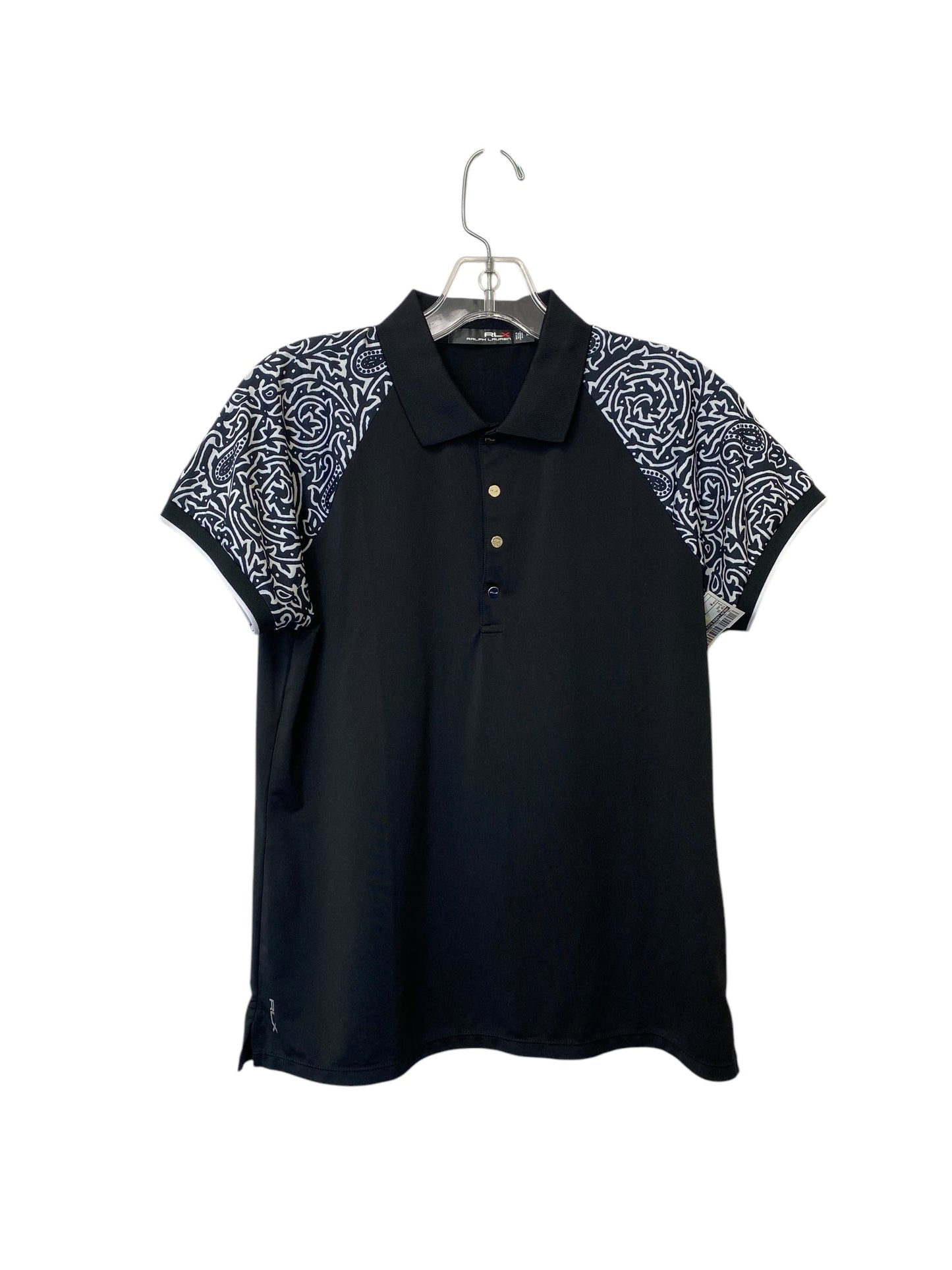 Top Short Sleeve By Ralph Lauren Black Label In Black, Size: M