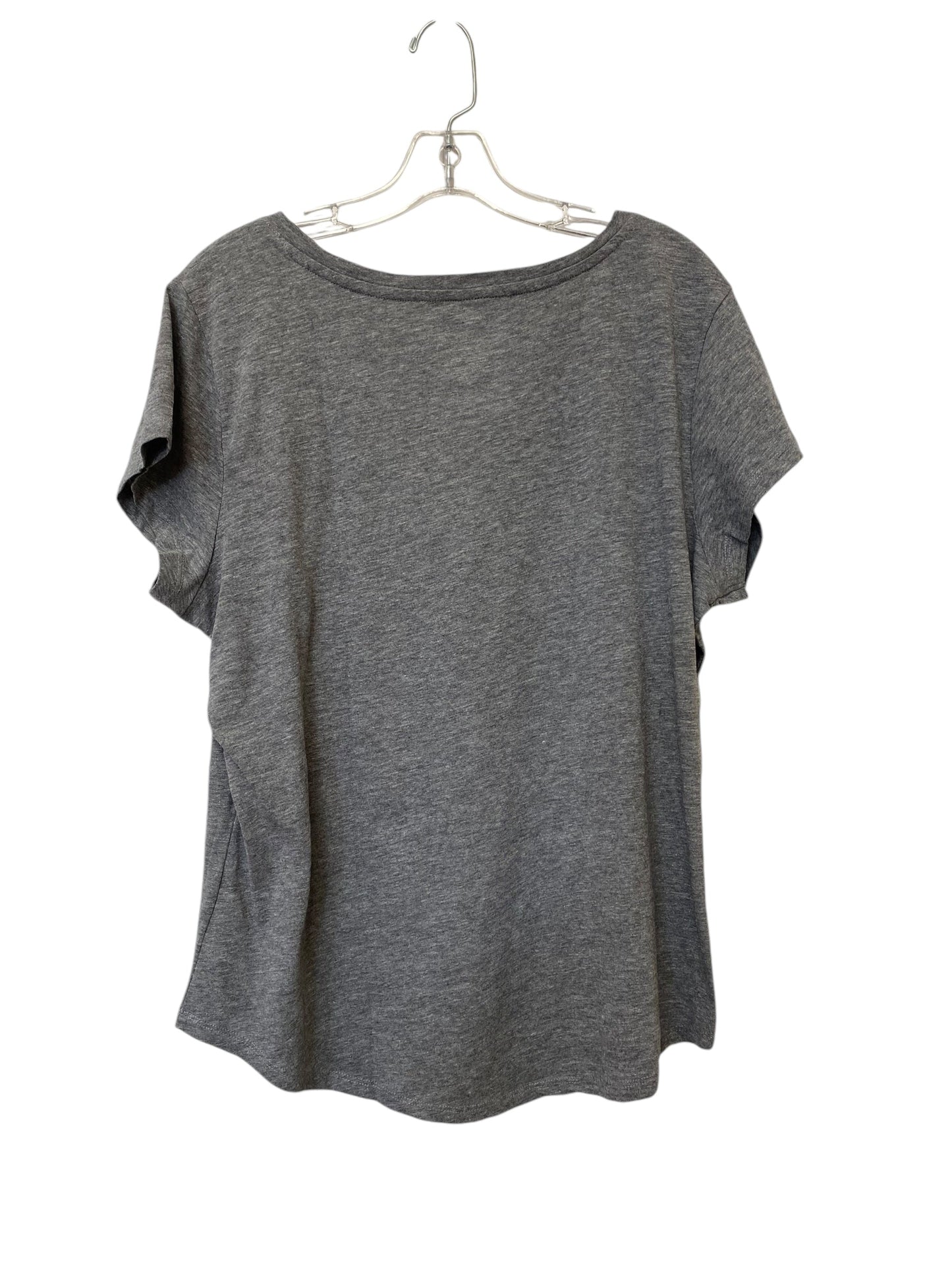 Top Short Sleeve By Sonoma In Grey, Size: 2x