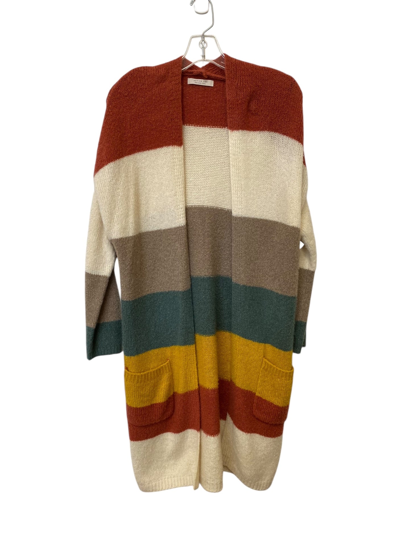 Sweater Cardigan By Active Usa In Multi-colored, Size: S