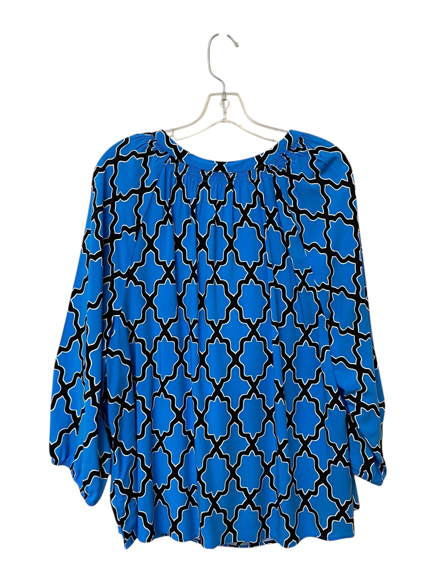 Top 3/4 Sleeve By Crown And Ivy In Blue, Size: 3x