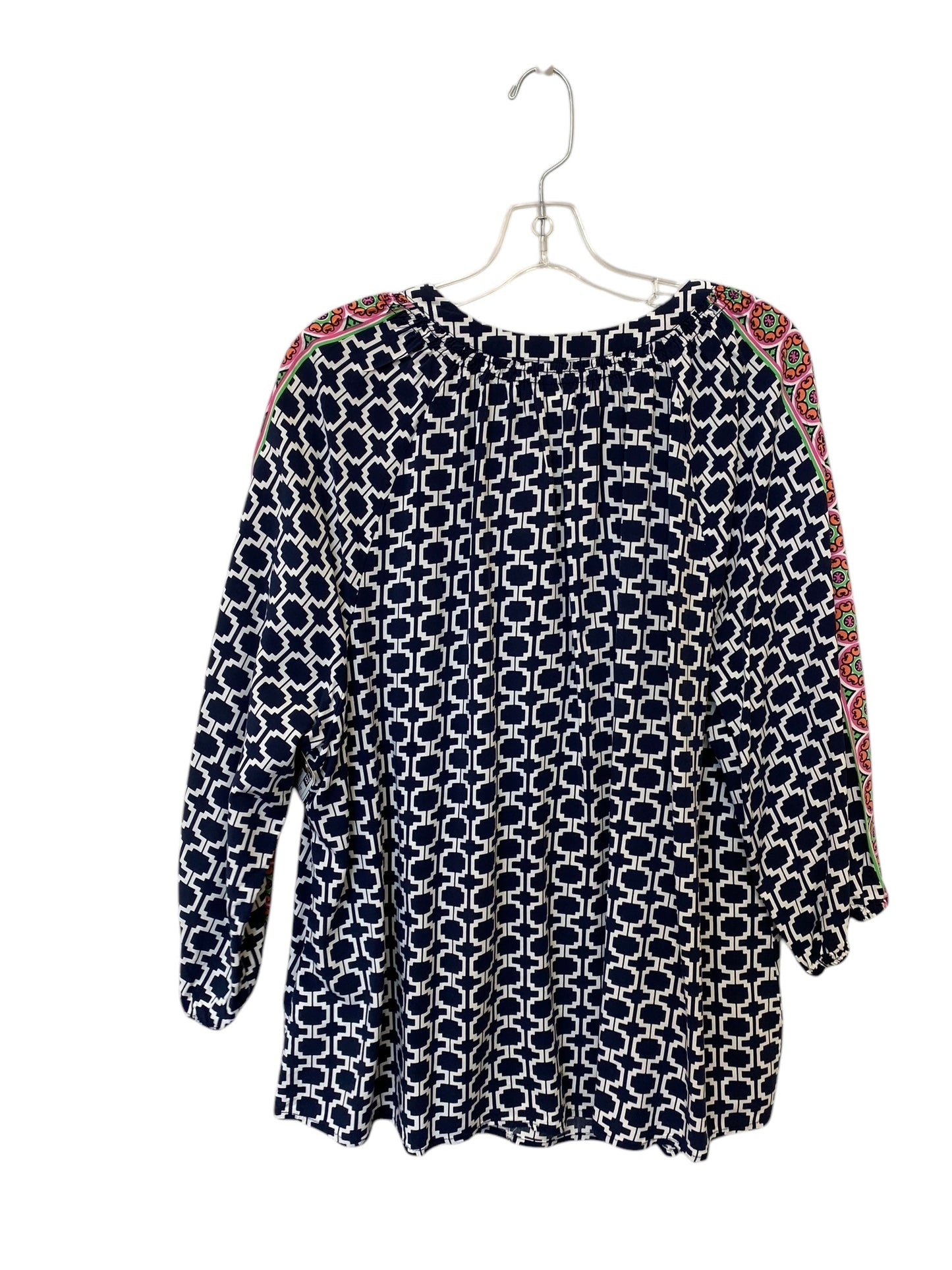 Top 3/4 Sleeve By Crown And Ivy In Blue, Size: 3x