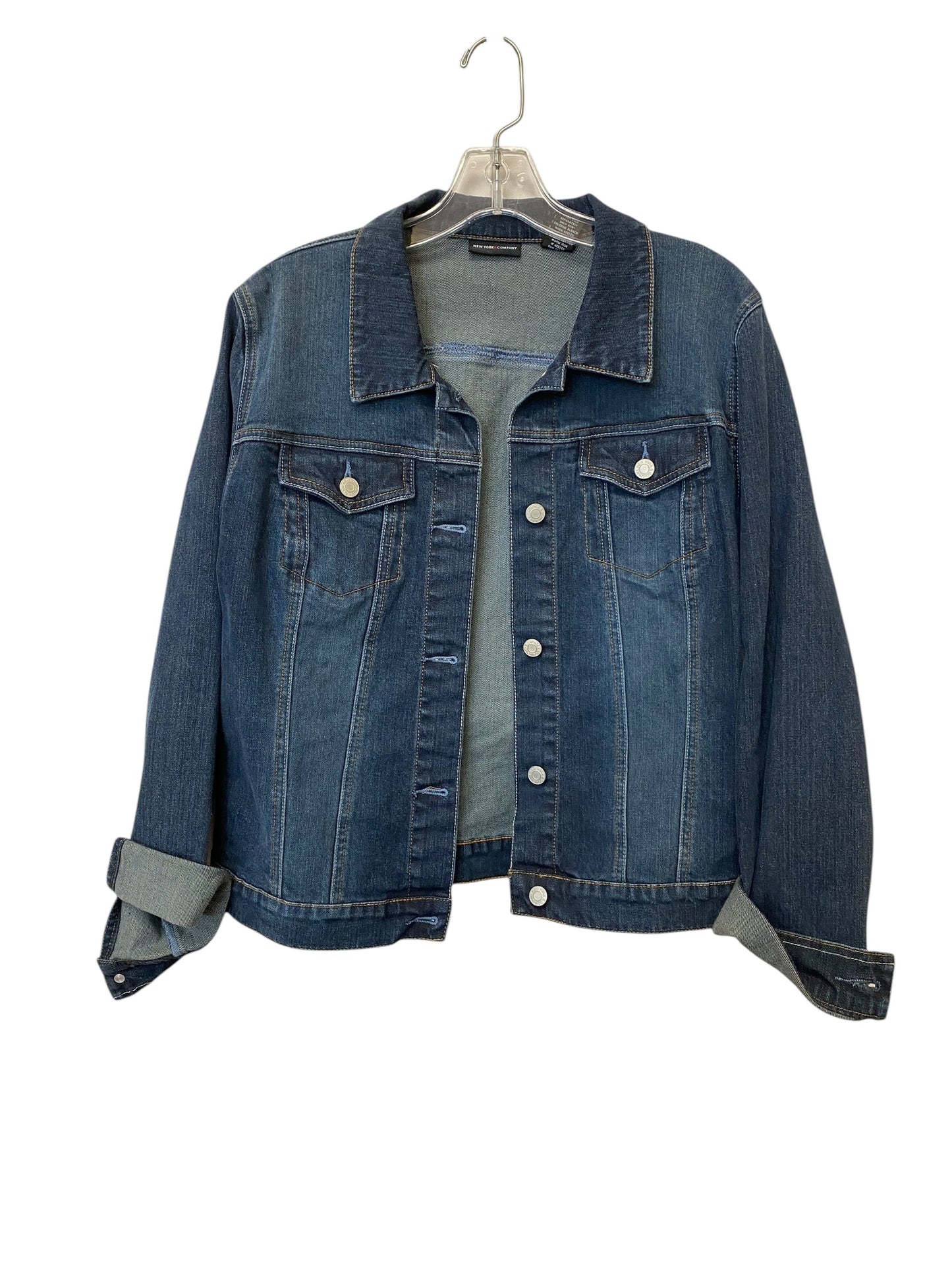 Jacket Denim By New York And Co In Blue Denim, Size: Xl