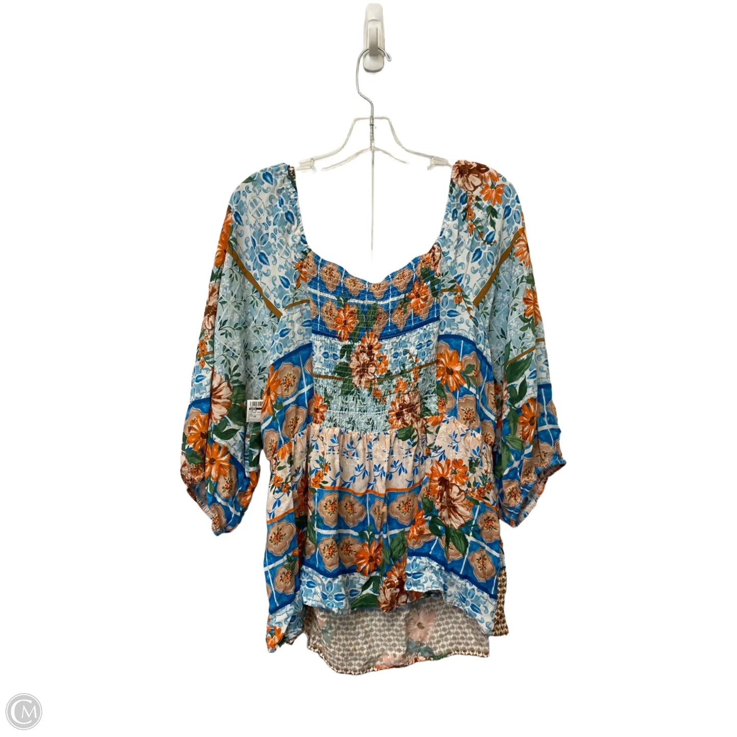Top Short Sleeve By Cato In Floral Print, Size: 2x