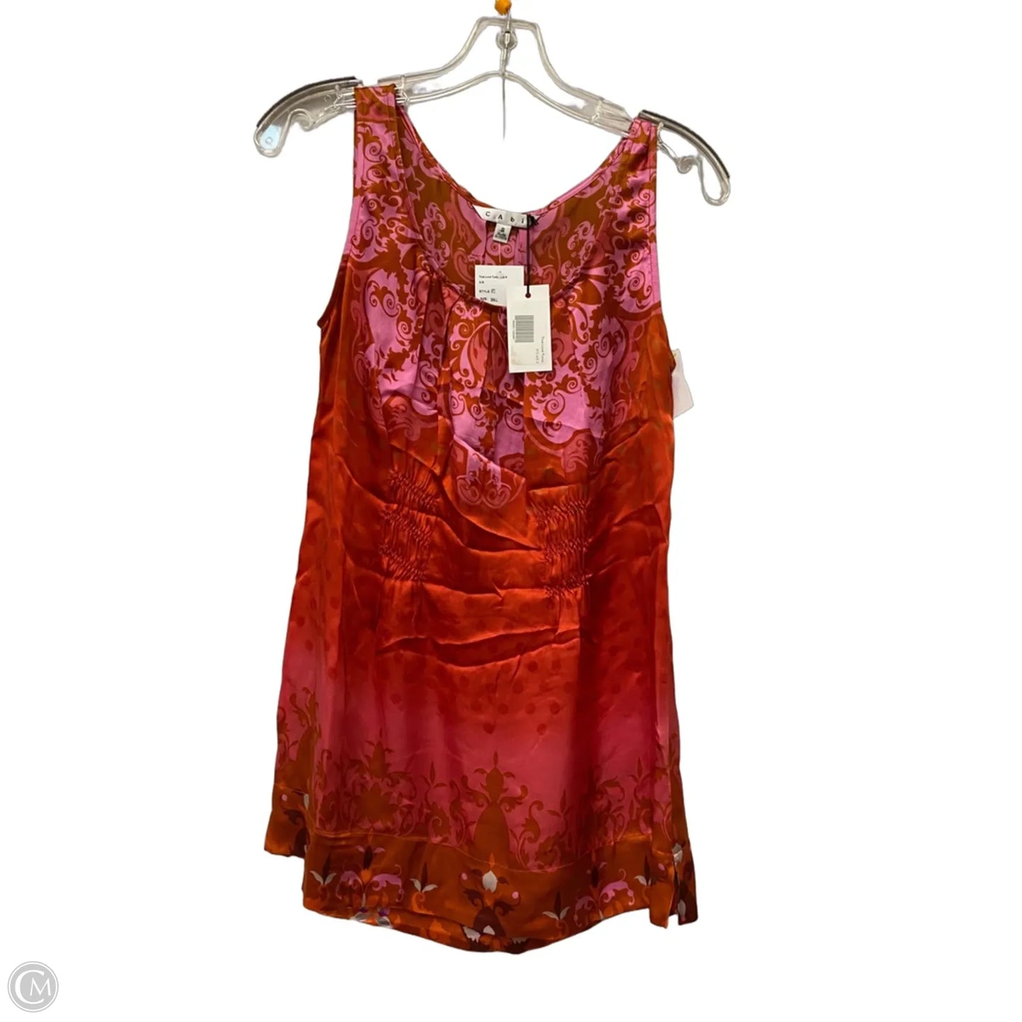 Top Sleeveless By Cabi In Pink & Red, Size: S